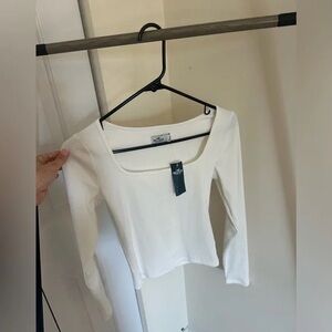 Hollister White Long Sleeve Tee